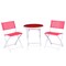 Costway 3 PCS Folding Bistro Table Chairs Set Garden Backyard Patio Furniture Red